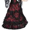 Sinister - 1043 Long skirt - Burgundy/Black Product image
